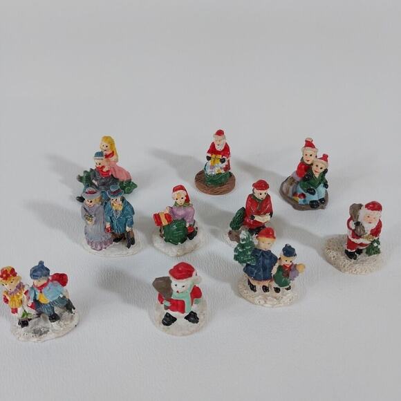 Group‎ Lot of 10 Christmas Figures/People Village Decorations - Picture 1 of 6